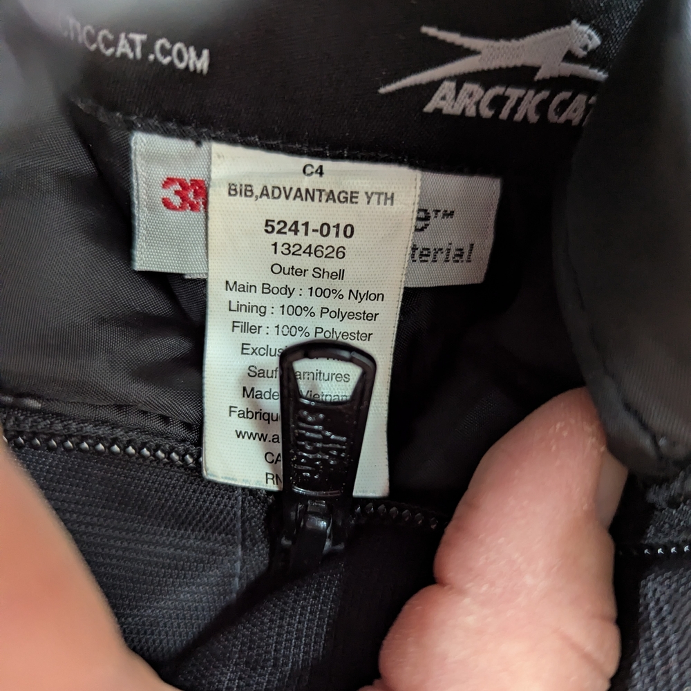 Arctic Cat Kids Black Overalls